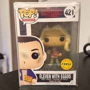 NIB Funko Pop! TV Stranger Things - 421 Eleven with Eggos”Limited Chase Edition”